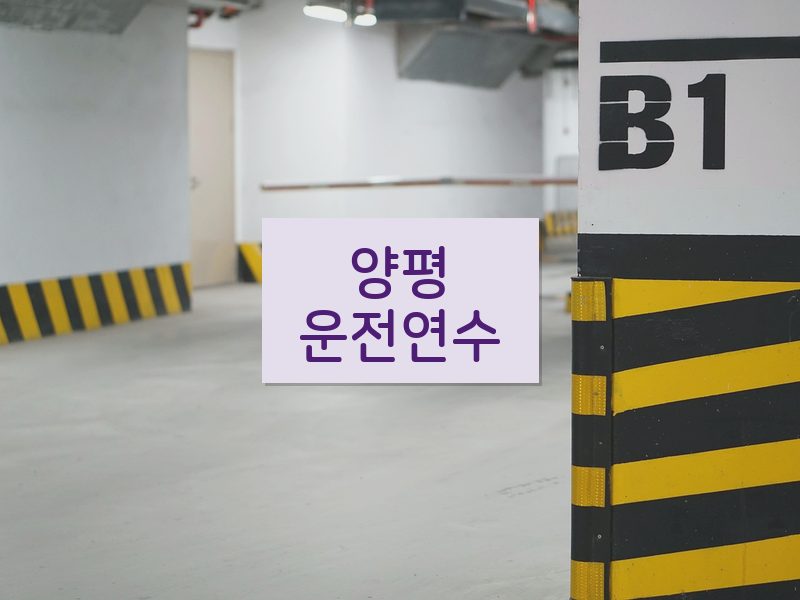 양평운전연수 후기