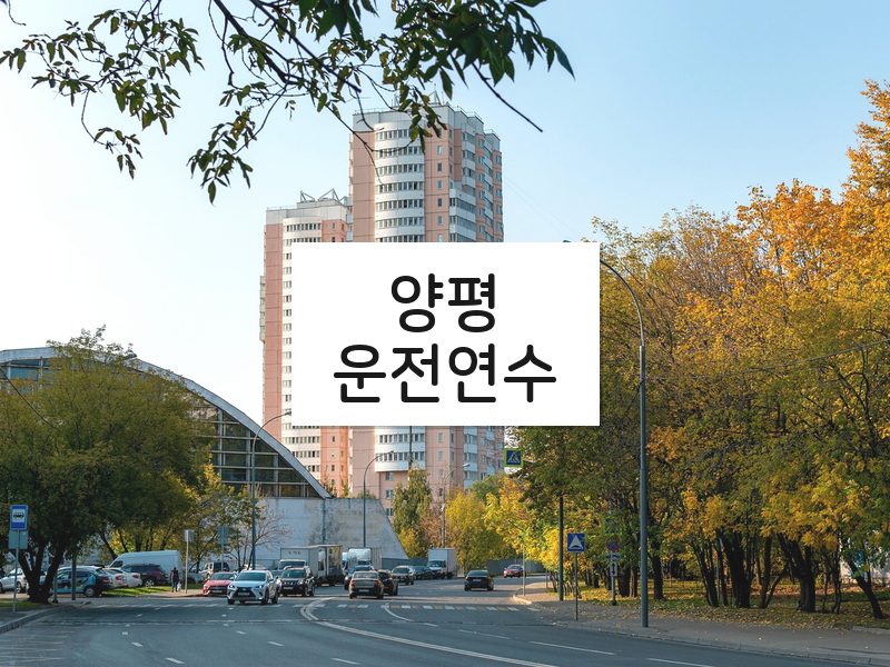 양평운전연수 후기
