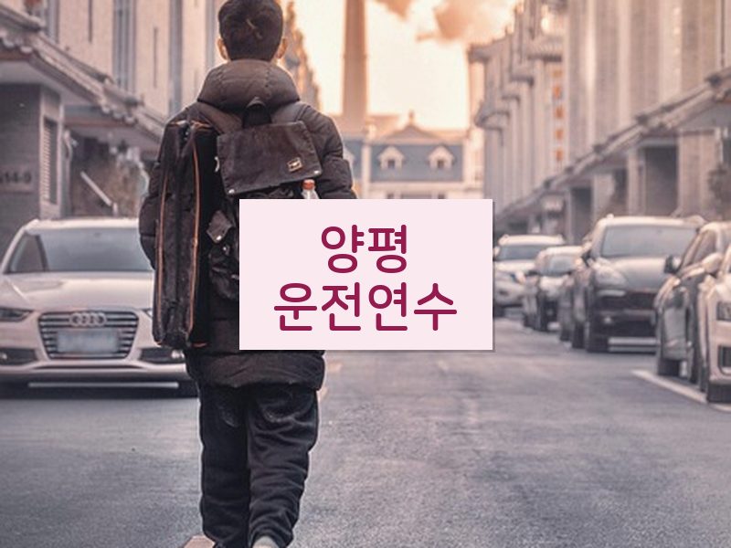양평운전연수 후기