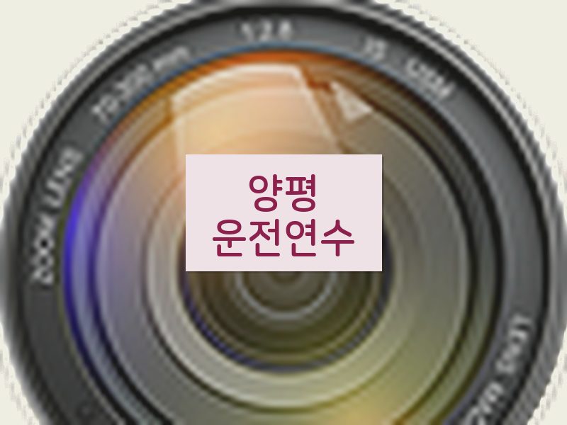 양평운전연수 후기