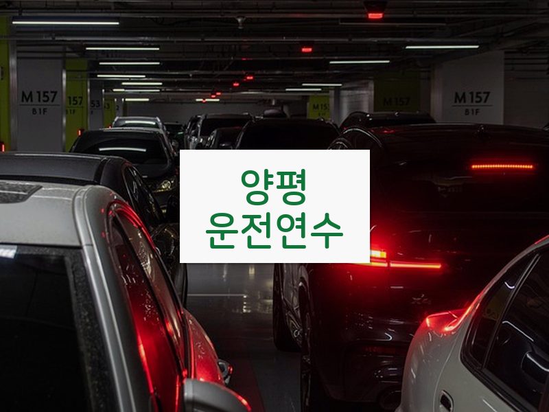 양평운전연수 후기