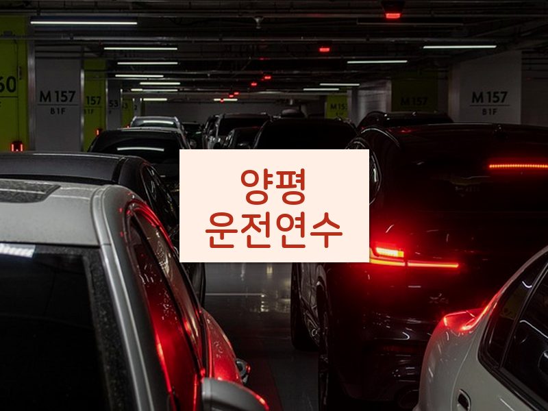 양평운전연수 후기