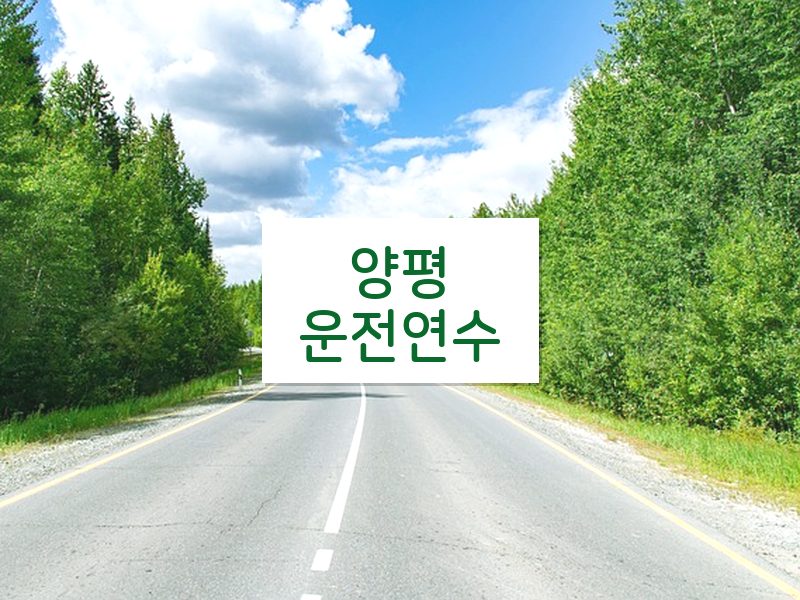 양평운전연수 후기