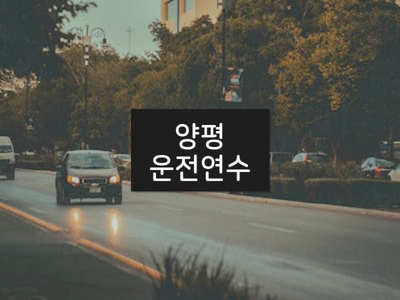 양평운전연수 후기