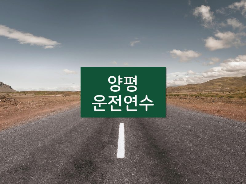 양평운전연수 후기