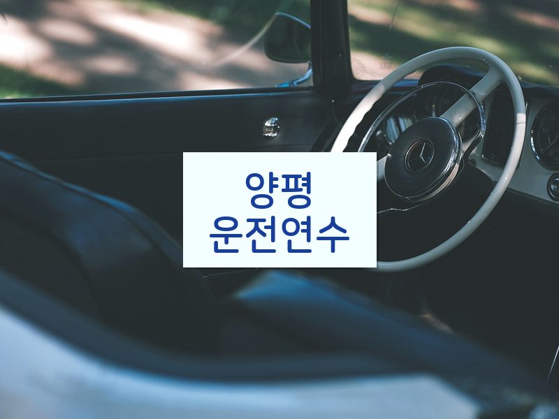 양평운전연수 후기